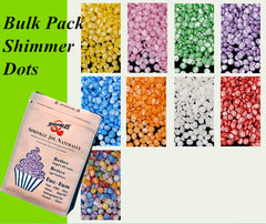 Bulk Pack Shimmer Confetti Dots - No Dairy No Gluten Halal Sprinkles (Top 14 Allergen Free, Naturally Sourced Ingredients, Plant-based, Clean Label Free From GMO, Hydrogenated Fat, Palm oil, Certified Vegan, BRC, Kosher & FDA)