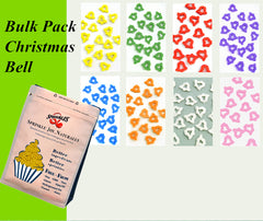 Bulk Pack Confetti Christmas Bell - No Gluten No Dairy Vegan Sprinkles (Top 14 Allergen Free, Naturally Sourced Ingredients, Plant-based, Clean Label Free From GMO, Hydrogenated Fat, Palm oil, Certified Vegan, BRC, Kosher, Halal & FDA)