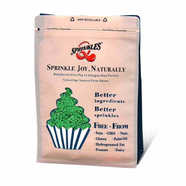 Green Confetti Butterfly - No Gluten No Nuts Sprinkles Cake Decoration