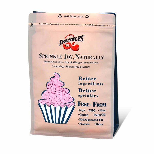 Pink Confetti Butterfly - Nuts Free Natural Ingredients Sprinkles