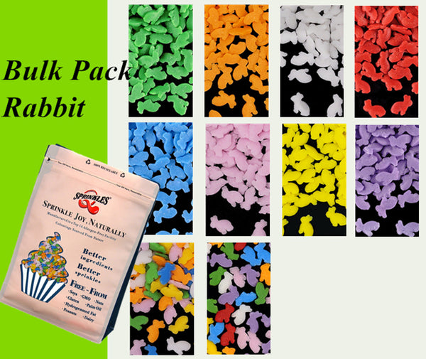 Bulk Pack Confetti Rabbit - Dairy Free Soya Free Sprinkles Cake Decor