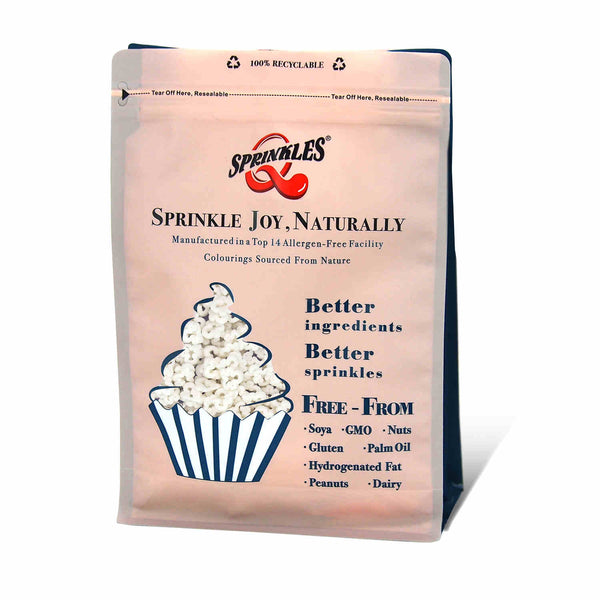 White Confetti Gingerbread Man -  Soya Free Clean Label Sprinkles