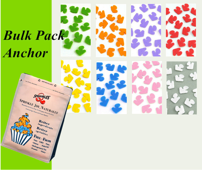 Bulk Pack Confetti Anchor - Dairy Free Clean Lable Sprinkels For Cake (Top 14 Allergen Free, Naturally Sourced Ingredients, Plant-based, Free From GMO, Hydrogenated Fat, Palm oil, Certified Vegan, BRC, Kosher, Halal & FDA)