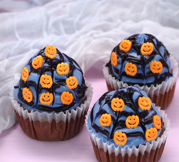 Orange Confetti Smiley Pumpkin - Gluten Free Sprinkles Cake Decoration