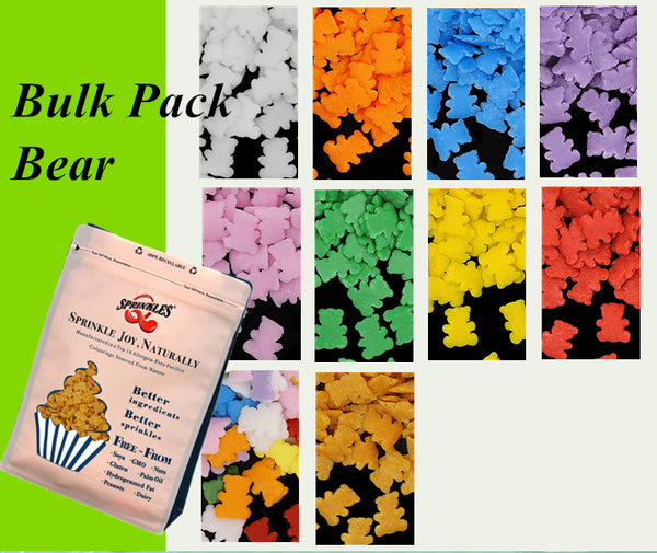 Bulk Pack Confetti Bear - Dairy Free Soya Free Sprinkles Cake Decor
