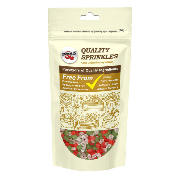 Christmas Sparkling Sugar - Clean Label kosher Sprinkles Cake Decor