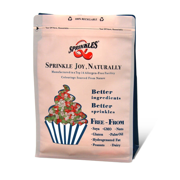 Christmas Sparkling Sugar - Clean Label kosher Sprinkles Cake Decor