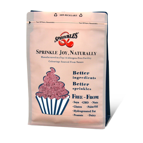 Pink Sparkling Sugar - No Gluten Soya Free Halal Certified Sprinkles