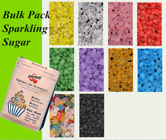 Bulk Pack Sparkling Sugar - Dairy Free Natural Ingredients Sprinkles (Top 14 Allergen Free, Plant-based, Clean Label Free From GMO, Hydrogenated Fat, Palm oil, Certified Vegan, BRC, Kosher, Halal & FDA)