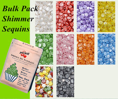 Bulk Pack Shimmer Confetti Sequins - Soya Free Clean Label Sprinkles (Top 14 Allergen Free, Naturally Sourced Ingredients, Plant-based, Free From GMO, Hydrogenated Fat, Palm oil, Certified Vegan, BRC, Kosher, Halal & FDA)