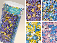 Bedtime Story - Non GMOs Kosher Certified Sprinkles Blend Cake Decor (Top 14 Allergen Free, Naturally Sourced Ingredients, Plant-based, Clean Label Free From GMO, Hydrogenated Fat, Palm oil, Vegan, BRC, Halal & FDA)