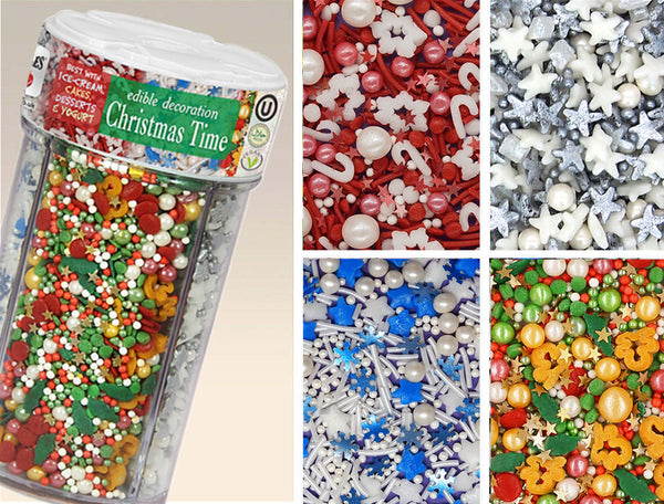 Christmas Time - Nuts Free Clean Lable Halal Sprinkles Mix Cake Decor
