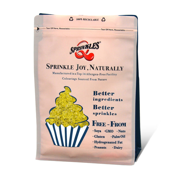 Yellow Sparkling Sugar - Dairy Free Nut Free Vegan Sprinkles For Cake