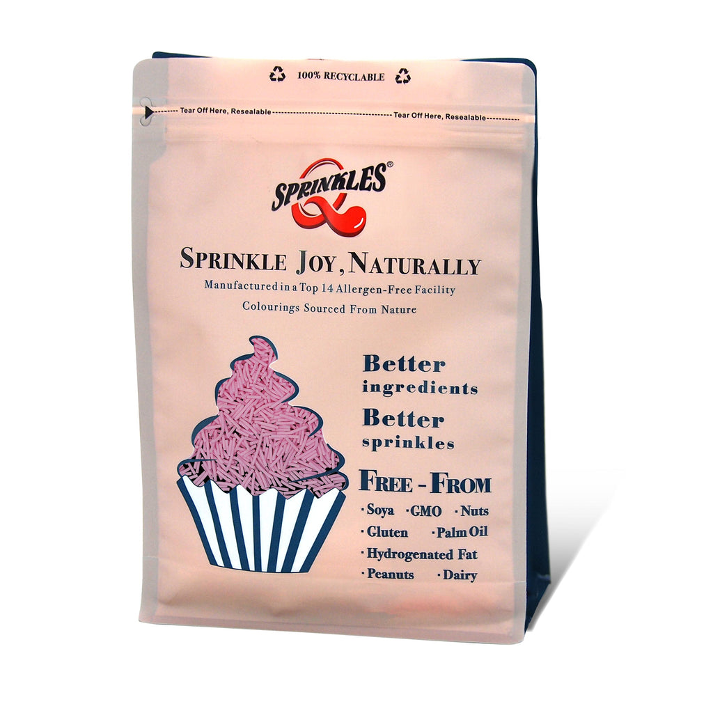 Pink Jimmies - Dairy Free Freeze Stable Sprinkles Cake Decoration
