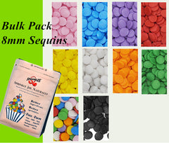 Bulk Pack Confetti 8MM Big Sequins - No Soya Sprinkels Cake Decoration (Top 14 Allergen Free, Naturally Sourced Ingredients, Plant-based, Clean Label Free From GMO, Hydrogenated Fat, Palm oil, Certified Vegan, BRC, Kosher, Halal & FDA)