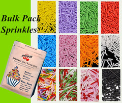 Bulk Pack Jimmies - Gluten Free Dairy Free Sprinkles Cake Decorations (Top 14 Allergen Free, Naturally Sourced Ingredients, Plant-based, Clean Label Free From GMO, Hydrogenated Fat, Palm oil, Certified Vegan, BRC, Kosher, Halal & FDA)