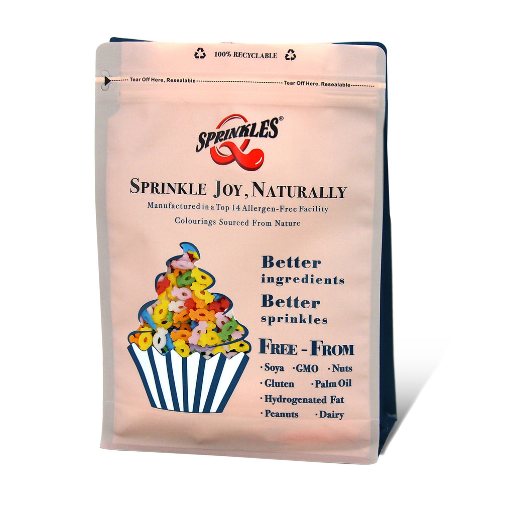 Bulk Pack Confetti Candy - Dairy Free Soya Free Sprinkles For Cake (Top 14 Allergen Free, Naturally Sourced Ingredients, Plant-based, Clean Label Free From GMO, Hydrogenated Fat, Palm oil, Certified Vegan, BRC, Kosher, Halal & FDA)
