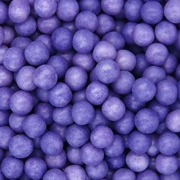 Matt Purple 6mm Pearls - Soya Free Halal Certified Sprinkles For Cakes