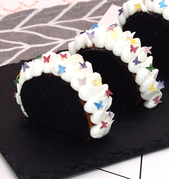 Rainbow Glitter Butterflies - Natural Ingredients Edible Decoration