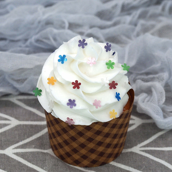 Rainbow Glitter Flowers - No Nuts Halal Certified Edible Decoration
