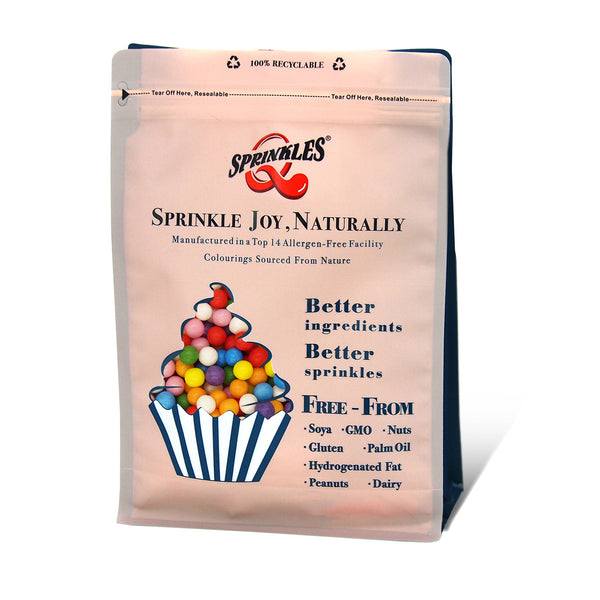 Matt Rainbow 6mm Pearls - No Nut No Gluten Kosher Certified Sprinkles