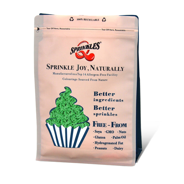 Green Confetti Unicorn - No Soya Clean Label Sprinkles Cake Decoration