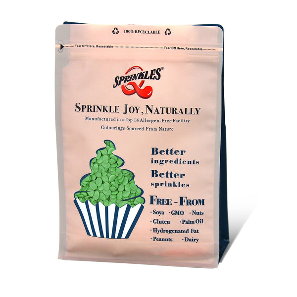 Green Confetti Egg - Non Dairy Clean Label Sprinkles Cake Decoration