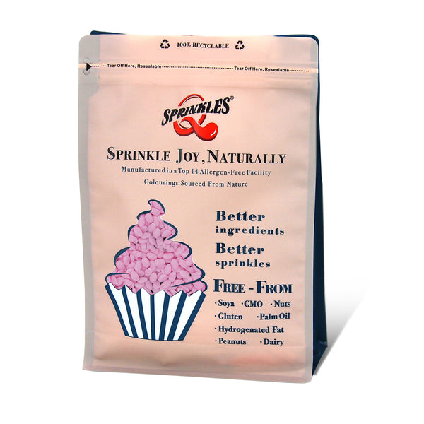 Pink Confetti Egg - No Nuts Kosher Certified Sprinkles Cake Decoration