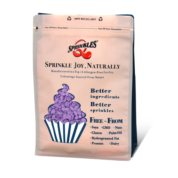 Purple Confetti Egg - Gluten Free Vegan Sprinkles Cake Decorations