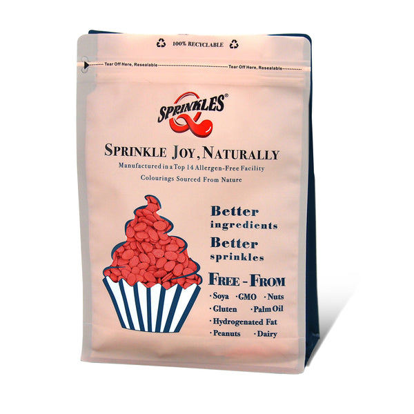 Red Confetti Egg - Dairy Free Natural Ingredients Sprinkles Cake Decor