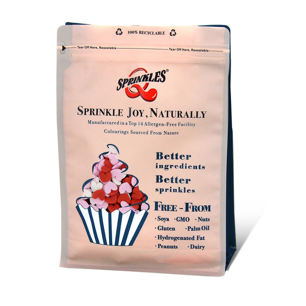 Valentine Confetti Super Heart - No Nuts Natural Ingredients Sprinkles