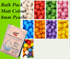 Bulk Pack 8mm Matt Pearls - Gluten Free Clean Lable Sprinkles For Cake (Top 14 Allergen Free, Naturally Sourced Ingredients, Plant-based, Free From GMO, Hydrogenated Fat, Palm oil, Certified Vegan, BRC, Kosher, Halal & FDA)