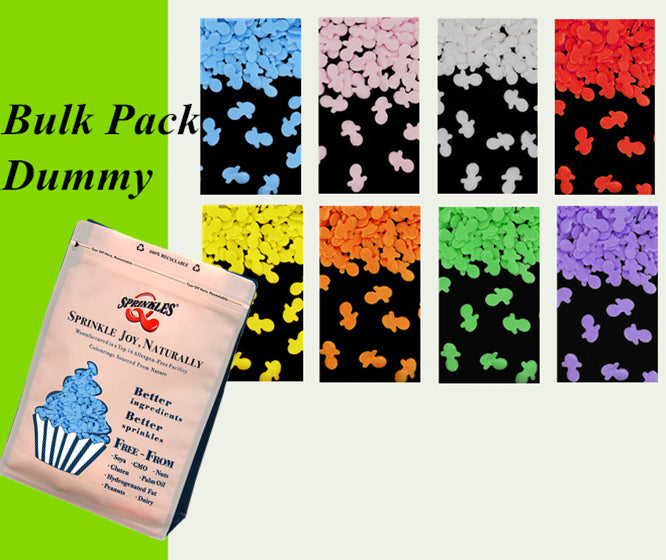 Bulk Pack Confetti Dummy - Clean Label Halal Sprinkles Cake Decoration (Top 14 Allergen Free, Naturally Sourced Ingredients, Plant-based, Free From GMO, Hydrogenated Fat, Palm oil, Certified Vegan, BRC, Kosher & FDA)