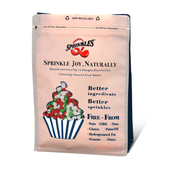 Christmas Confetti Sequins - No Dairy Halal Sprinkles Cake Decoration