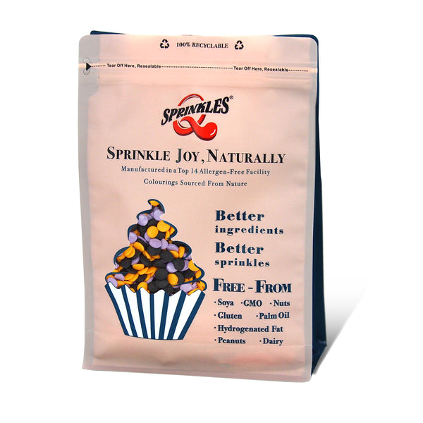 Halloween Confetti Sequins - Natural Ingredients Sprinkles For Cakes
