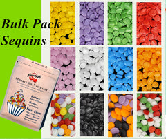 Bulk Pack Confetti Sequins -  Dairy Free Nuts Free Halal Sprinkles (Top 14 Allergen Free, Naturally Sourced Ingredients, Plant-based, Clean Label Free From GMO, Hydrogenated Fat, Palm oil, Certified Vegan, BRC, Kosher & FDA)