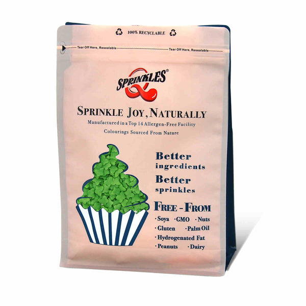 Green Confetti Little Butterfly - Soya Free Sprinkles Cake Decoration