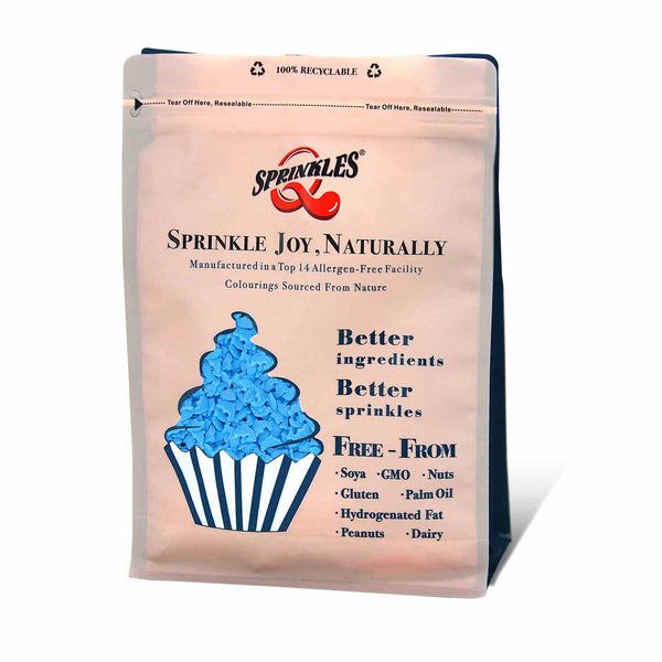 Blue Confetti Dolphin -  Non Gluten No Nuts Halal Certified Sprinkles