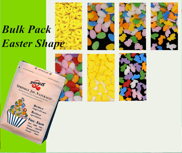 Bulk Pack Confetti Easter Shapes - Nuts Free Soya Free Halal Sprinkles