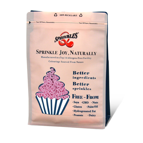 Pink Confetti Angel Heart - Nuts Free Clean Label Sprinkles Cake Decor