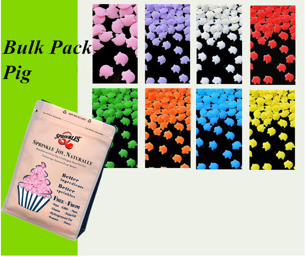 Bulk Pack Confetti Pig - No Soya No Dairy Sprinkles Cake Decorations