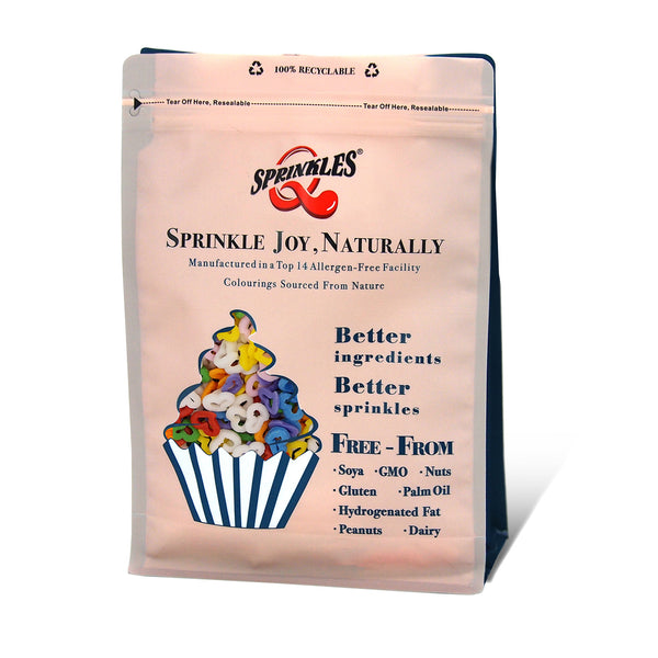 Rainbow Confetti Angel Heart - Nuts Free Halal Certified Sprinkles
