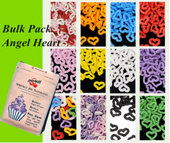 Bulk Pack Confetti Angel Heart - Dairy Free Halal Certified Sprinkles (Top 14 Allergen Free, Naturally Sourced Ingredients, Plant-based, Clean Label Free From GMO, Hydrogenated Fat, Palm oil, Vegan, BRC, Kosher & FDA)