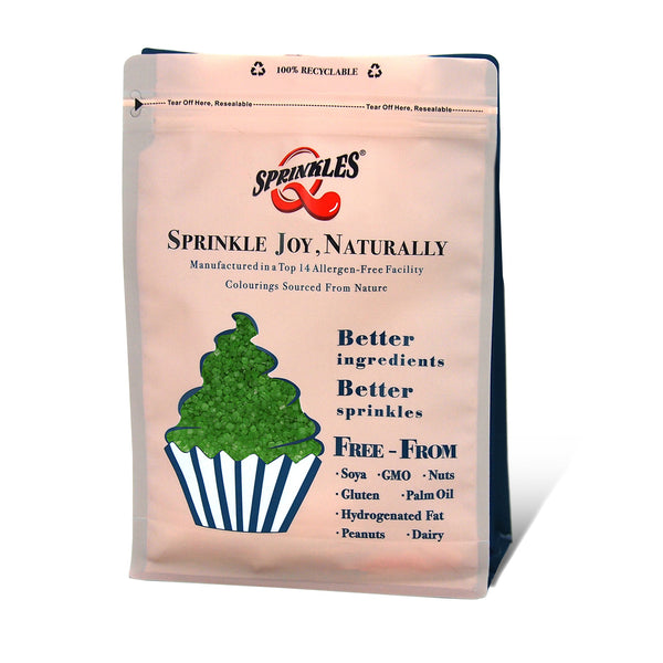Green Sugar Crystals - Dairy Free Nut Free Vegan Sprinkles For Cakes