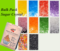 Bulk Pack Sugar Crystals - No Gluten Clean Label Sprinkles For Cakes (Top 14 Allergen Free, Naturally Sourced Ingredients, Plant-based, Free From GMO, Hydrogenated Fat, Palm oil, Certified Vegan, BRC, Kosher, Halal & FDA)