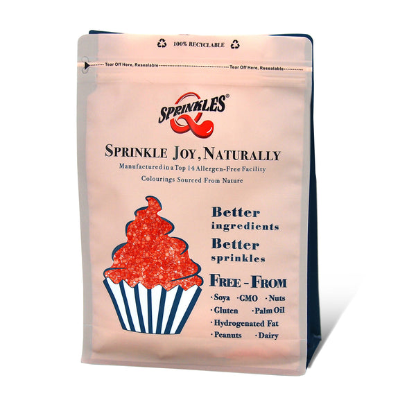 Red Sugar Crystal - Nuts Free Kosher Certified Sprinkles For Cupcake