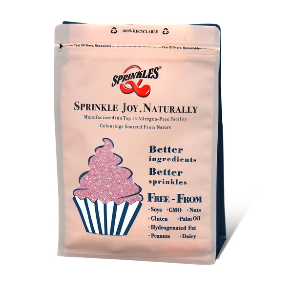 Shimmer Pink Sugar Crystals - No Nut No Soy Kosher Certified Sprinkles