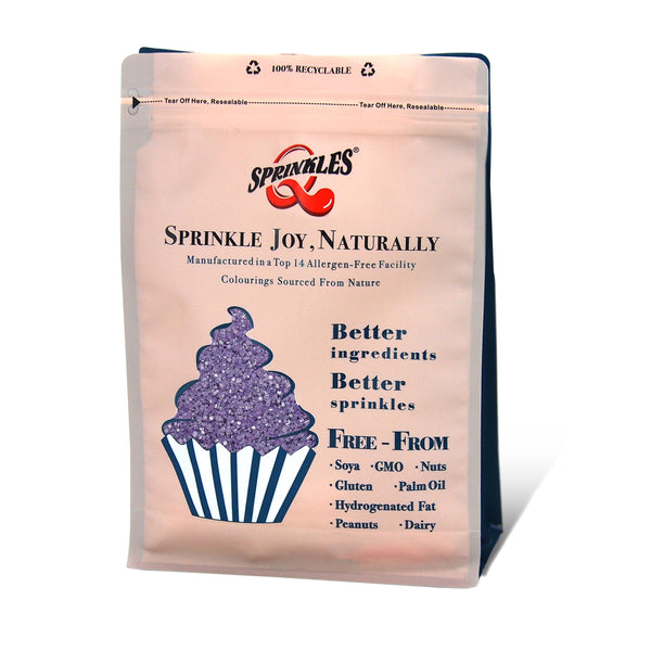 Shimmer Purple Sugar Crystals - Nuts Free Kosher Certified Sprinkles