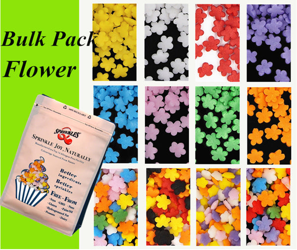 Bulk Pack Confetti Flower - Soy Free Nut Free Halal Sprinkles For Cake