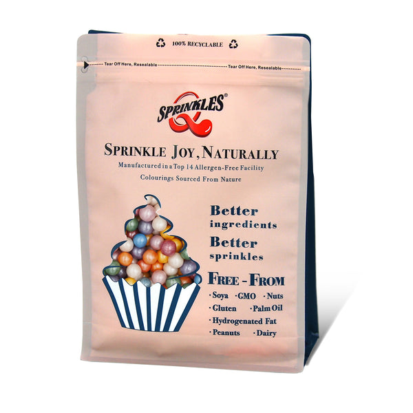 Shimmer Rainbow 8mm Pearls - No Dairy No Soy Halal Certified Sprinkles